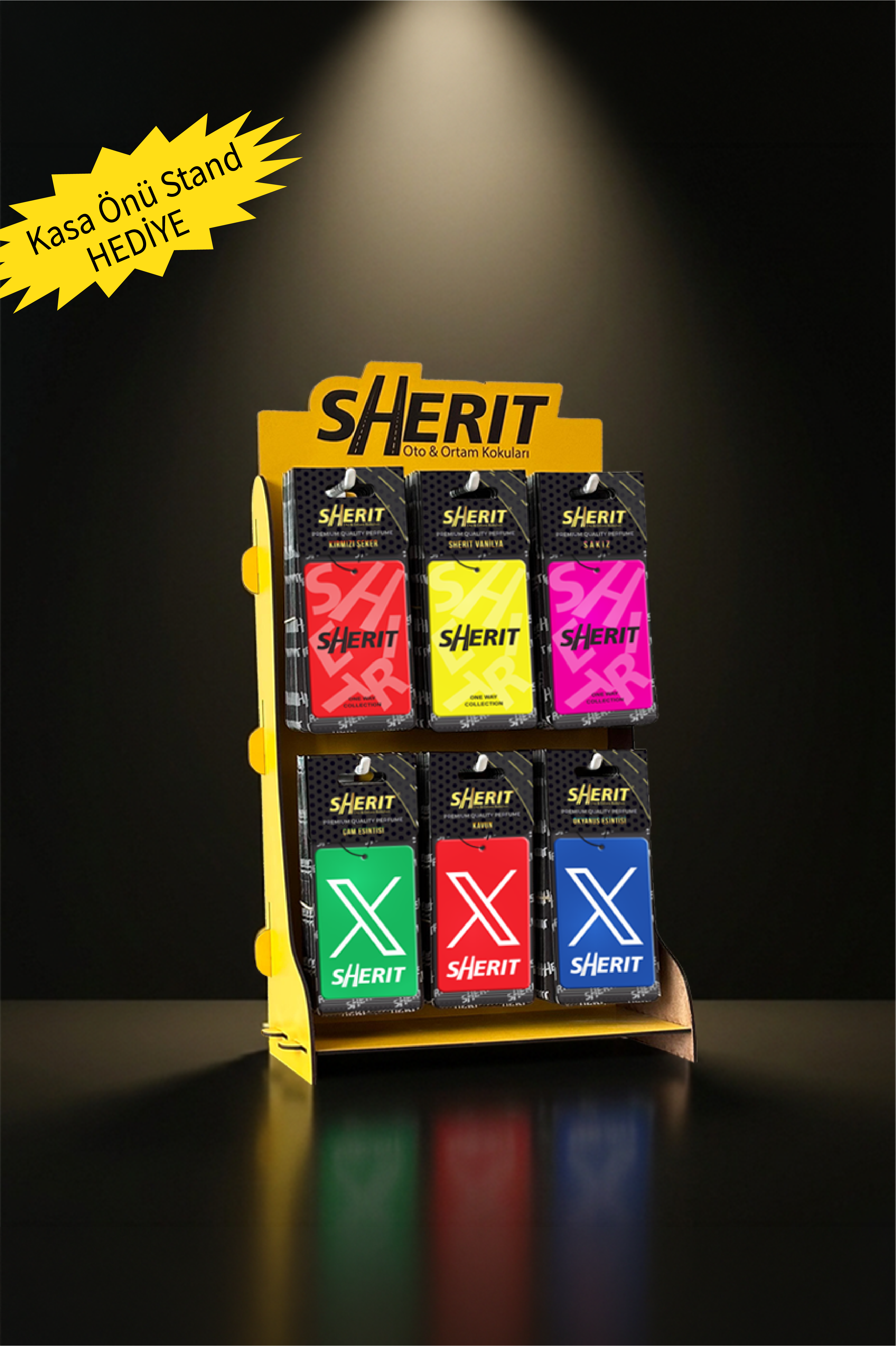 Sherit Toptan 150 Adet Oto Araba Kokuları Stand Hediyeli