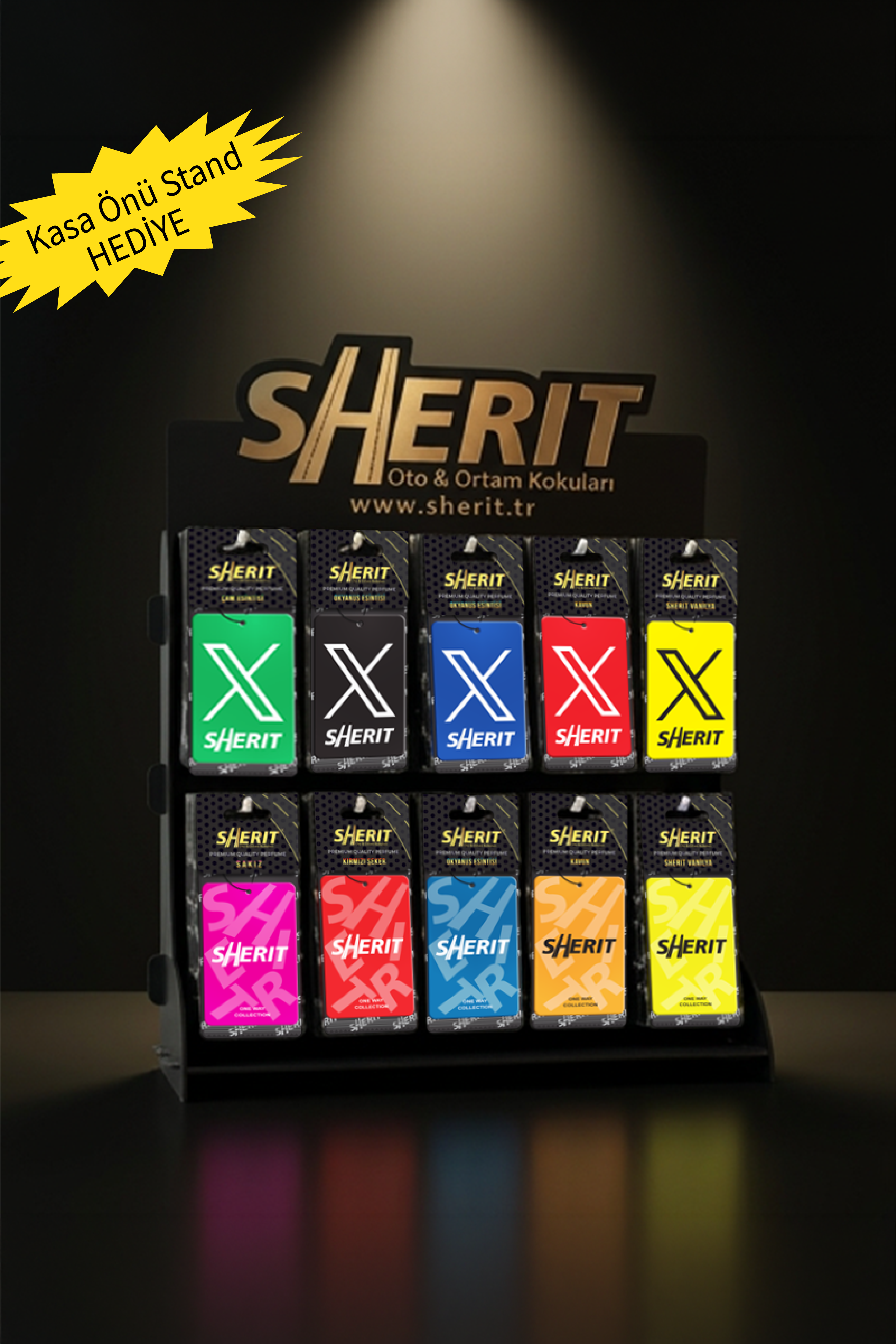 Sherit Toptan 250 Adet Oto Araba Kokuları Stand Hediyeli